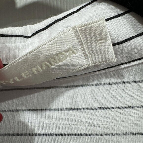 Striped White Women's Top - Picture 4 of 9